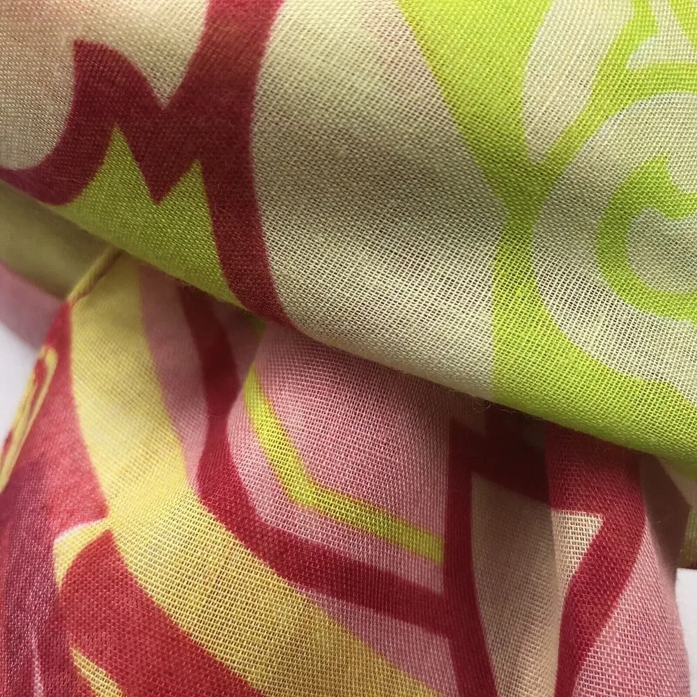 Fordcares “Warriors In Pink” Scarf Women Pink Red Green Rectangular Size 52 x 9